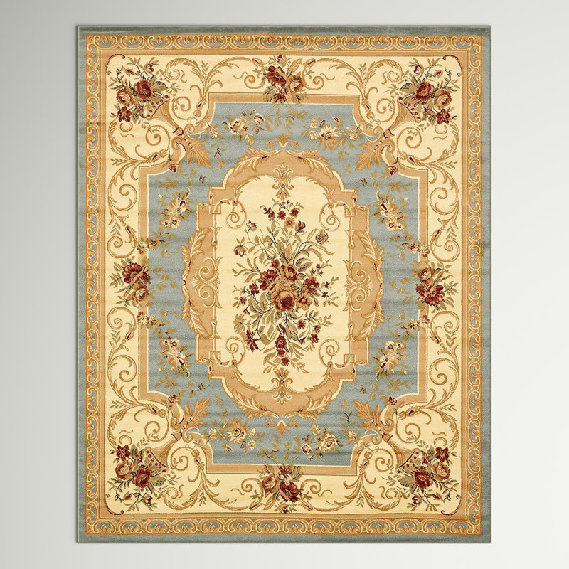 Debora Oriental Area Rug, Rectangle 4'1" x 6'1", Light Blue