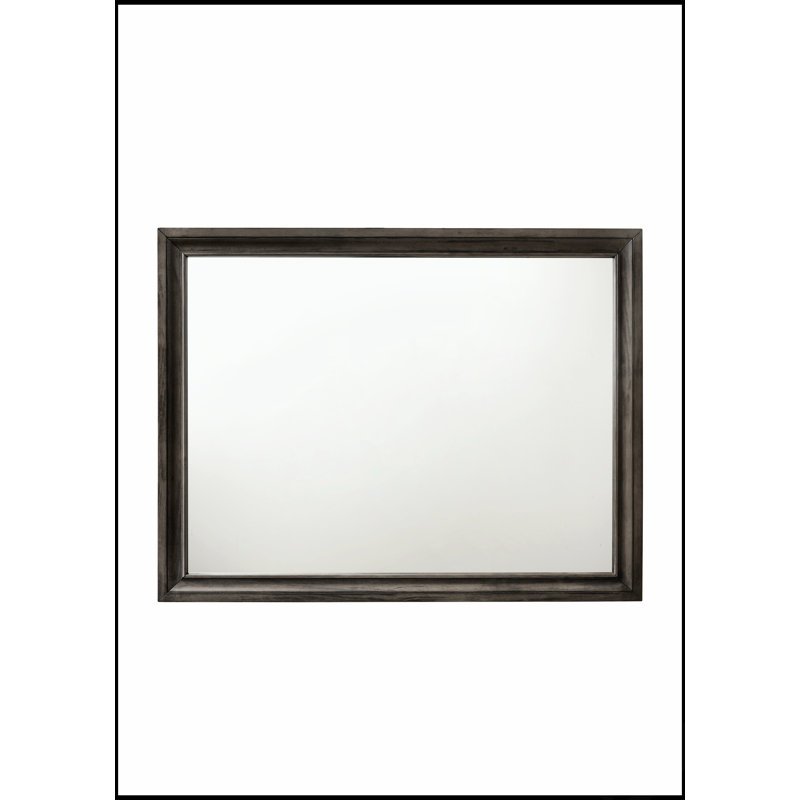 Miroir à finition grise Naima avec un design élégant et une surface réfléchissante de haute qualité, pour les intérieurs modernes et minimalistes.