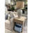 34"H Light Grey and Tan Hopson Cement Vase Table Lamp with Jute Lamp Shade