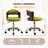 Ring-Shaped Wooden Back Office Chair With Foot Spikes And Wheels-1265467728