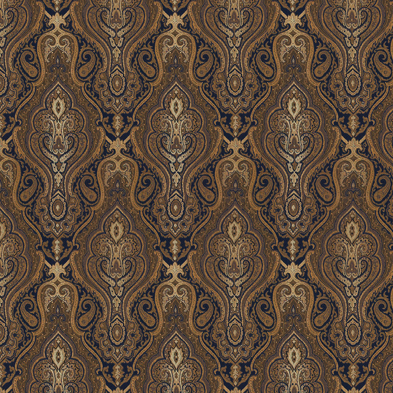 Guaranteed in Stock Fabric, Blue/Brown/White