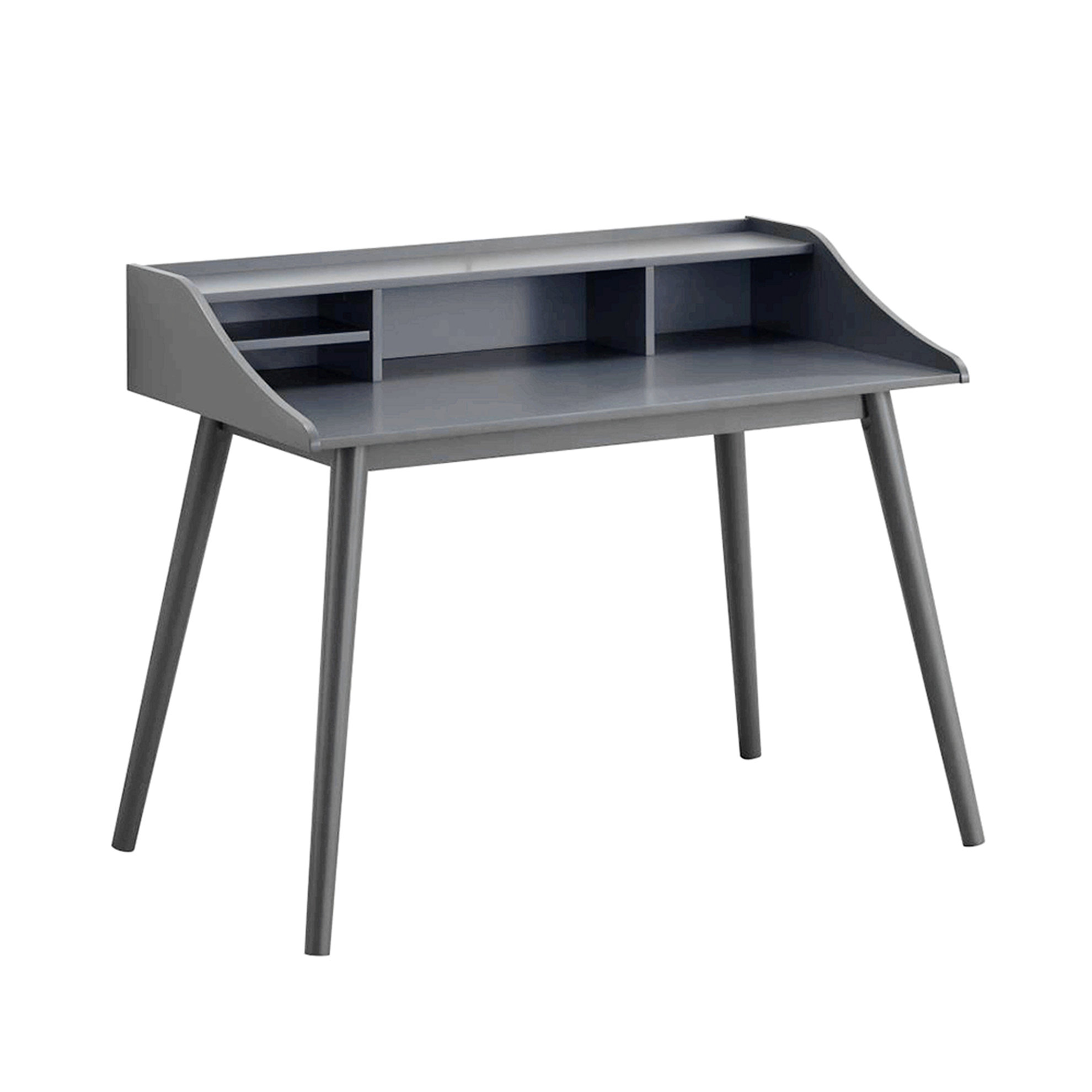 Corrigan Studio® 4-Compartment Writing Desk In Grey | Wayfair