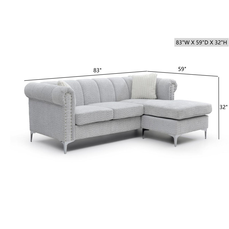Canapé Sammy G00340B-Sch, gris