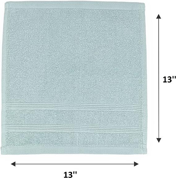 100% Cotton Midweight Washcloth, Aqua