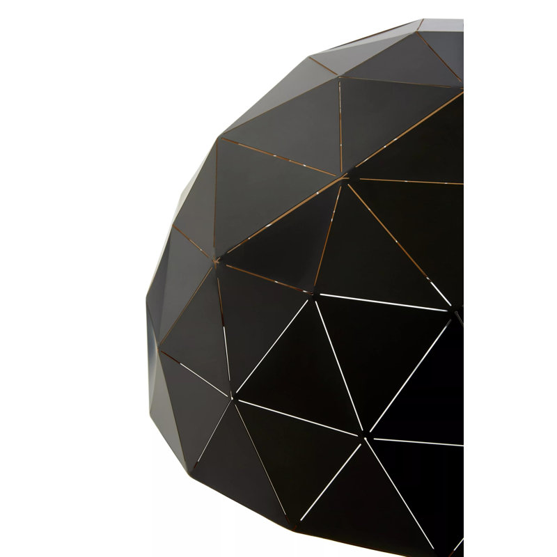 Cosima 3 - Light Copper Dome Pendant, Black/Copper