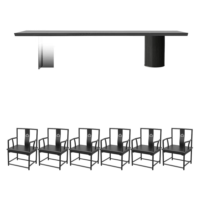 Ensemble de salle à manger rectangulaire, H 29,53 po x L 94,49 po x l 31,5 po