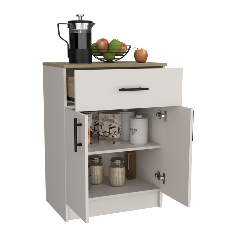 Armoire garde-manger à un rangement, deux tablettes intérieures  , Marron clair