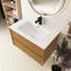 Corolla Oak Wall-Mounted Plywood Woodgrain Bathroom Vanity With With Drawers