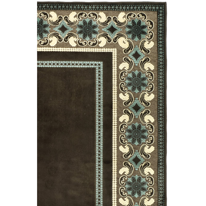 Tapis brun/ivoire oriental Taj Mahal, Rectangle 8 pi x 11 pi 2 po