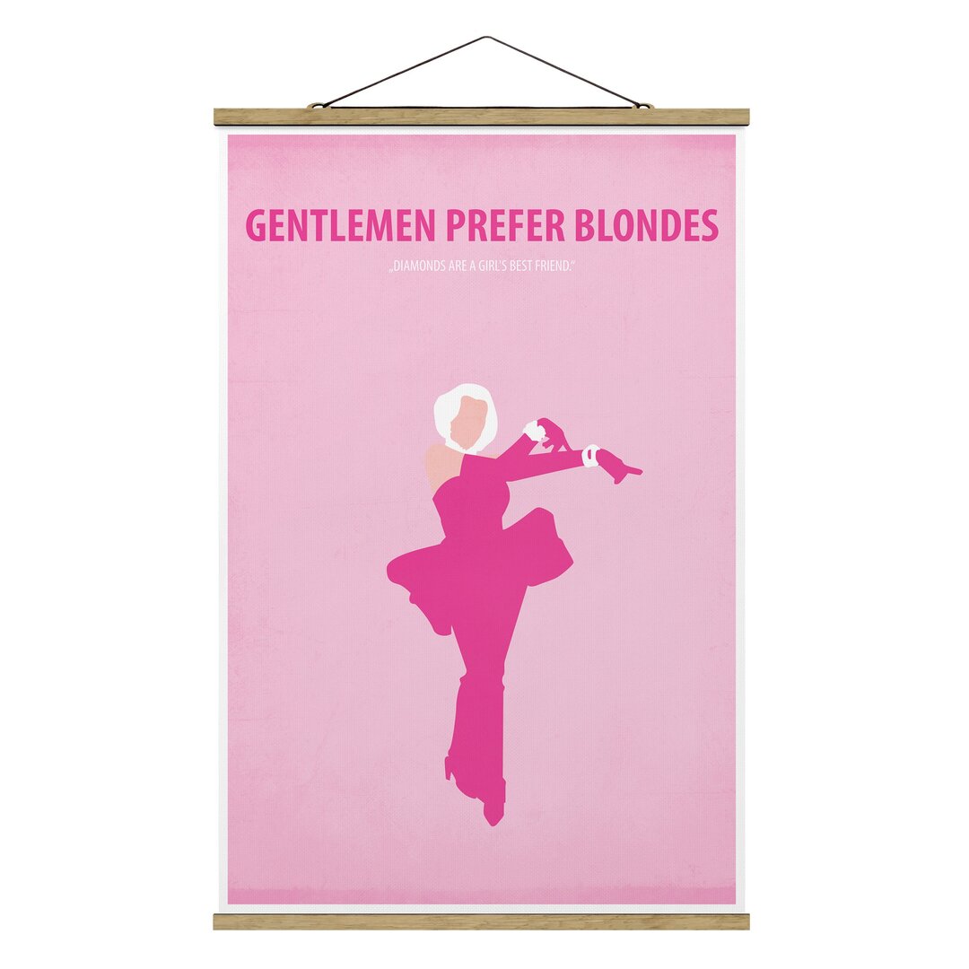 Stoffbild mit Plakatstreifen - Filmposter Gentlemen Prefer Blondes II - Portrait 3:2