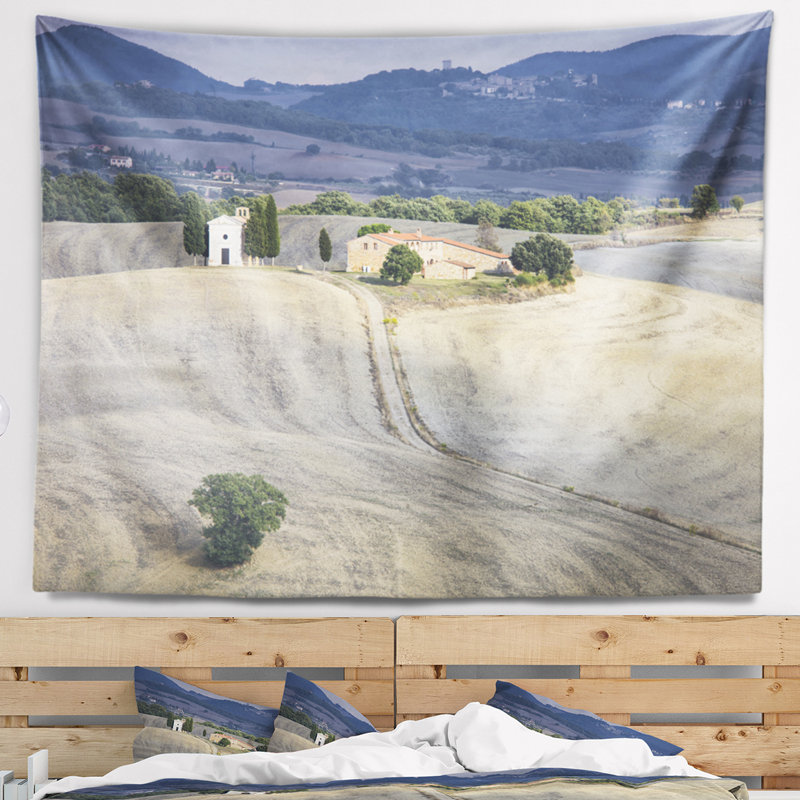 Magnifique tapisserie paysage de sable, H 32 po x l 39 po