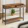 100Cm 2 Tier Rustic Console Table with 2 Drawers and Storage Shelf Entryway Living Room