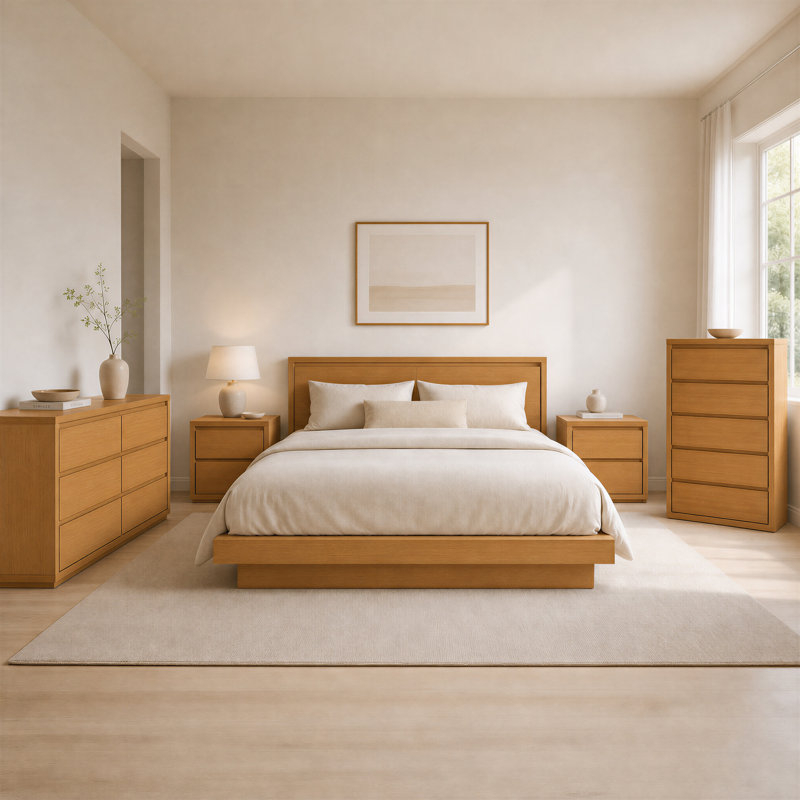 Dresser & Nightstand Set, Cherry