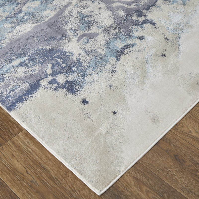 Tapis bleu abstrait