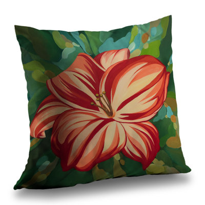 Blooming Daylilies Throw Pillow | Exotic Home Decor Insert