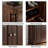 Nut-brown Solid Wood Shoe Storage Bench