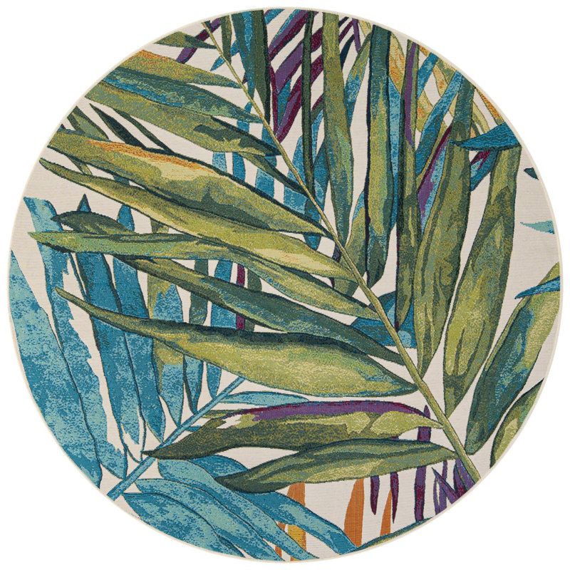 Jungle Terianna Rug, Round 6'1" 