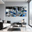 Ensemble de 3 reproductions d'art sur toile abstraites, "Skyline", villes et pays-66133276