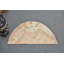 Tapis turc rétro en demi-cercle beige idéal pour rehausser l'esthétique des vestibules beige / rose