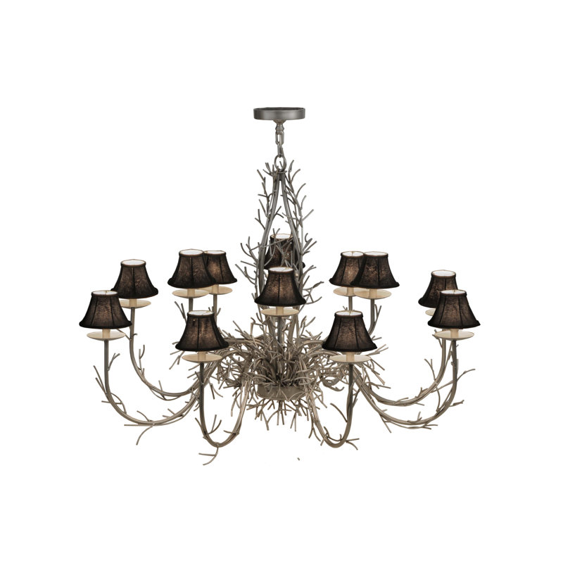 Krall 12 - Light Fabric Dimmable Classic / Traditional Chandelier