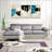 Grey Velvet Sofa-399468904