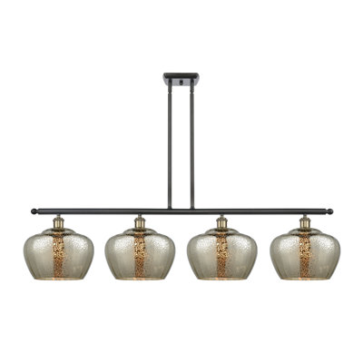 Luminaire suspendu linéaire pour îlot de cuisine 4 lumières Monténégro