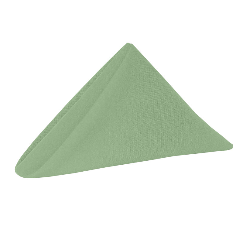 Aizhan Polyester Square Napkin, Green, 17" x 17"