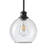 Concow 1 - Light Matte Black Single Pendant with Clear/Swirled Glass Globe-996196315