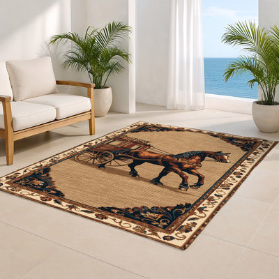 Tapis intérieur et extérieur brun Transport