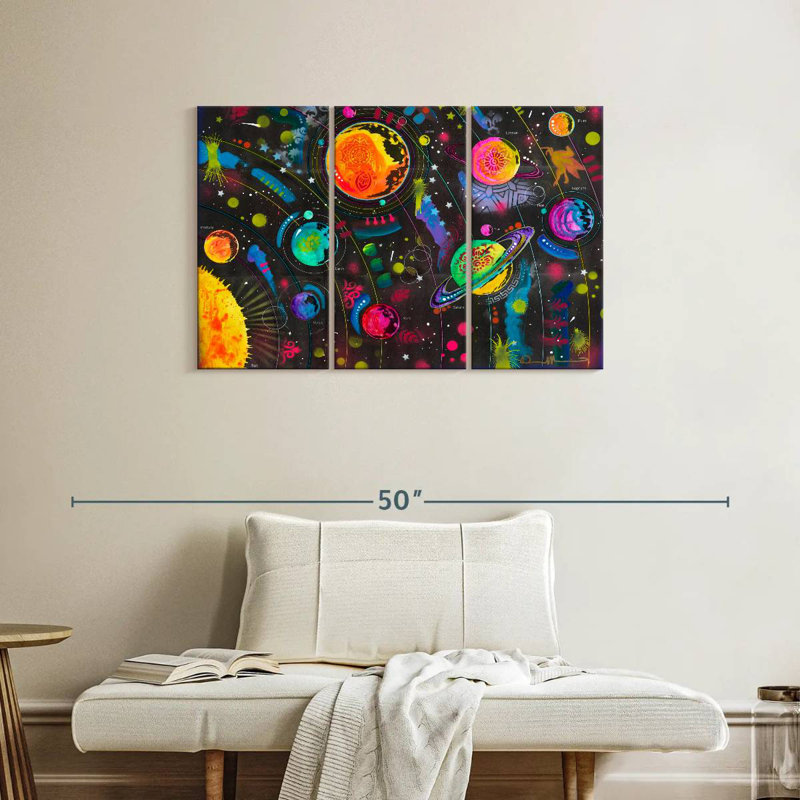 Oberle Colorful Solar System, 24" H x 38" W