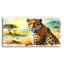  «Leopard Watercolor» par Rey Klimt, art mural en verre acrylique, 24 po x 12 po