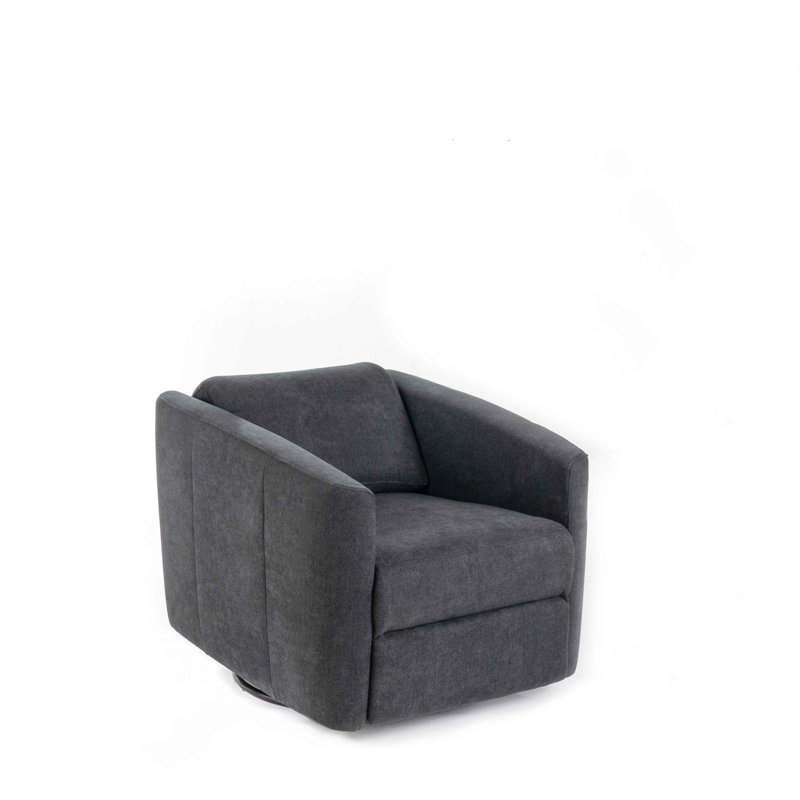 Damiere 72cm Wide Swivel Standard Recliner, Dark Grey