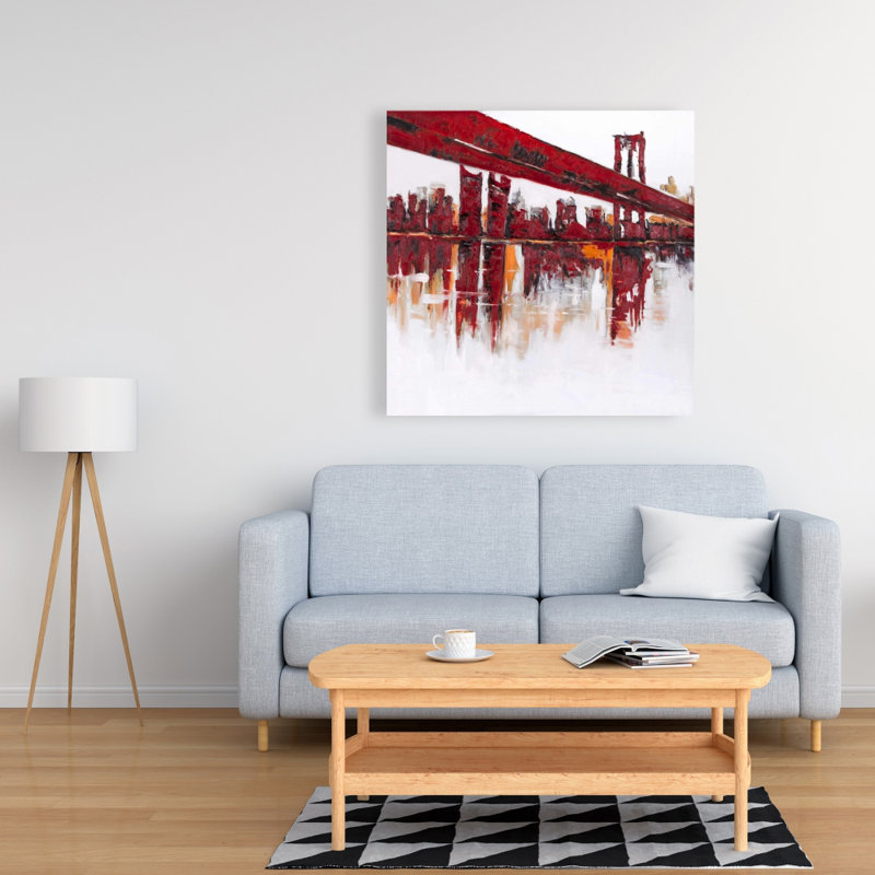 Pont rouge - Man Cave, toile pour décoration intérieure