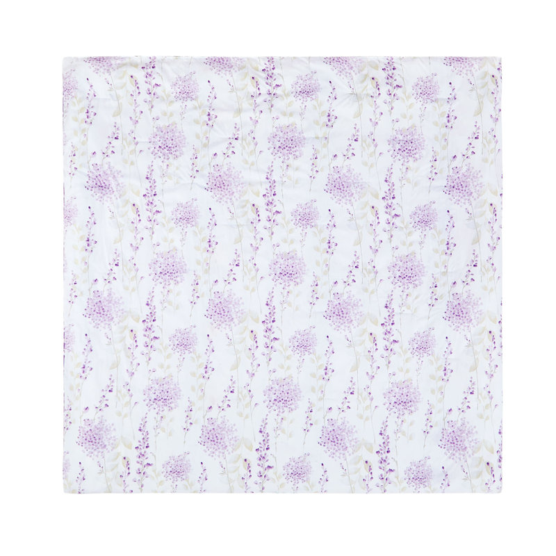 Fresh Meadow Purple Floral Reversible Full Comforter Set