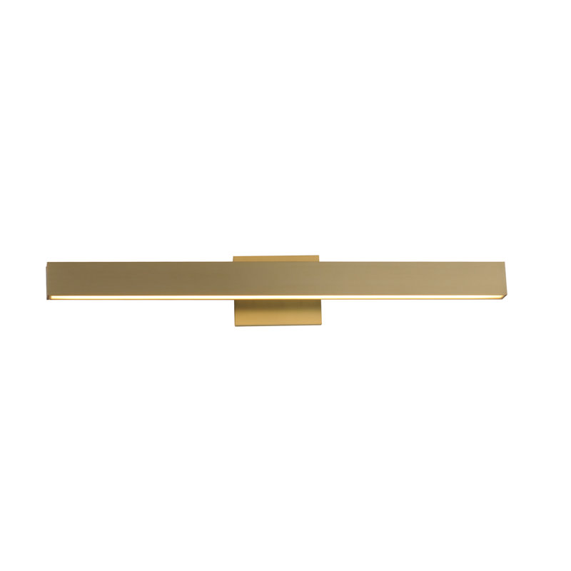 Alumilux Sideline - Bath Vanity-Bath Vanity, 4.75" H x 30" W x 3" D, Satin Brass