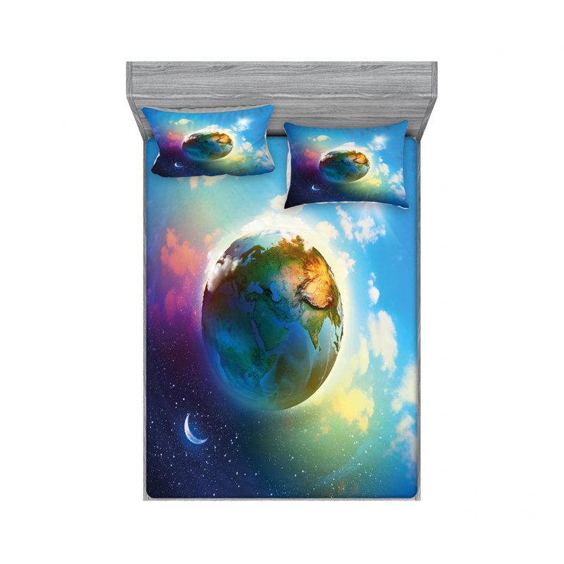 Microfiber Sheet Set, Queen Sheet Set with 2 Pillowcases