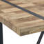 Ensemble de table et de chaises, table de salle à manger rectangulaire rétro avec plateau texturé et pieds en métal, jumelée à 4 chaises en tissu avec pieds arqués-581461584