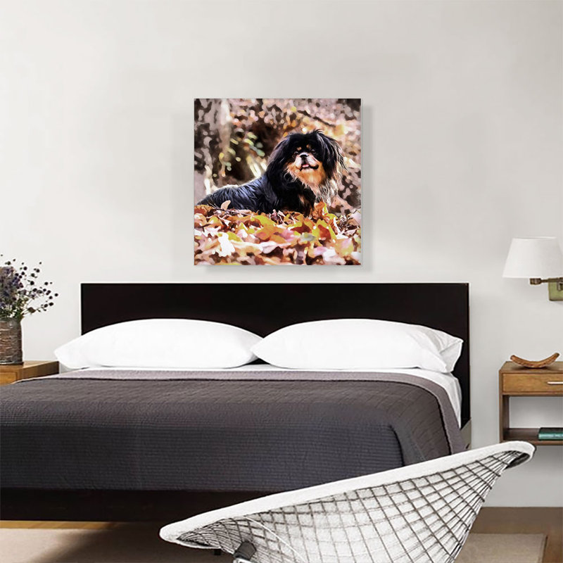 Tibetan Spaniel Dog Breed - reproduction de photo sur toile tendue, H 26 po x l 26 po x P 0,75 po