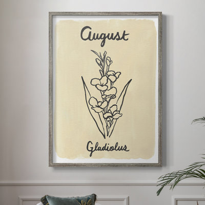 Birth Month VIII Framed Print - Solid Wood