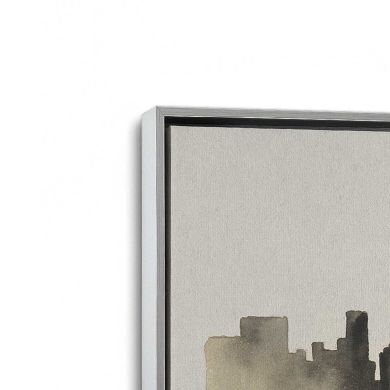 New York City Haze, H 24,75 po x l 36,75 po, Cadre flottant, Chrome poli