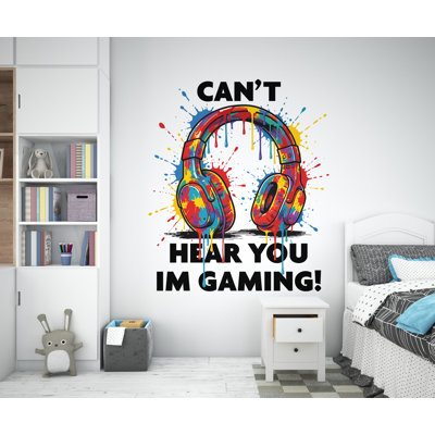 Impossible de vous entendre Im Gaming Wall Decal Gamer Wall Decor contrôleur Decal jeu vidéo Wall Decals Gamer Kids chambre vinyle Art autocollants 1173DRS
