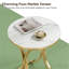 Table d'appoint pour canapé polyvalente, table de bout ronde chic, table basse étroite