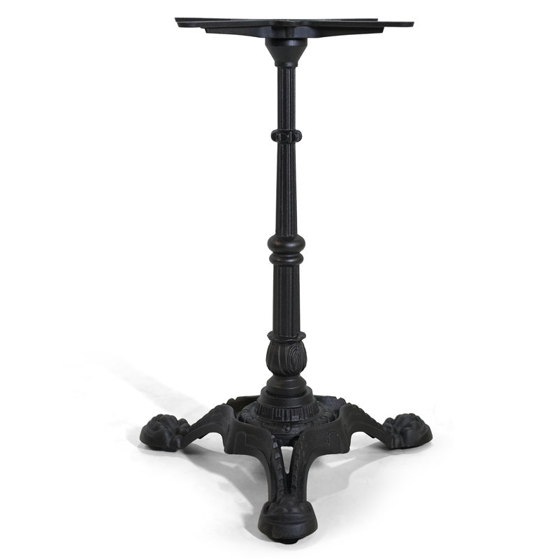 H27.95 Cast Iron Table Base With 3 Tiger Claw Feet, Table Leg Black