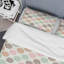 Motif de cercles roses et bruns - ensemble de housse de couette abstrait - microfibre de polyester