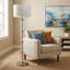 Lampe sur pied en nickel brossé