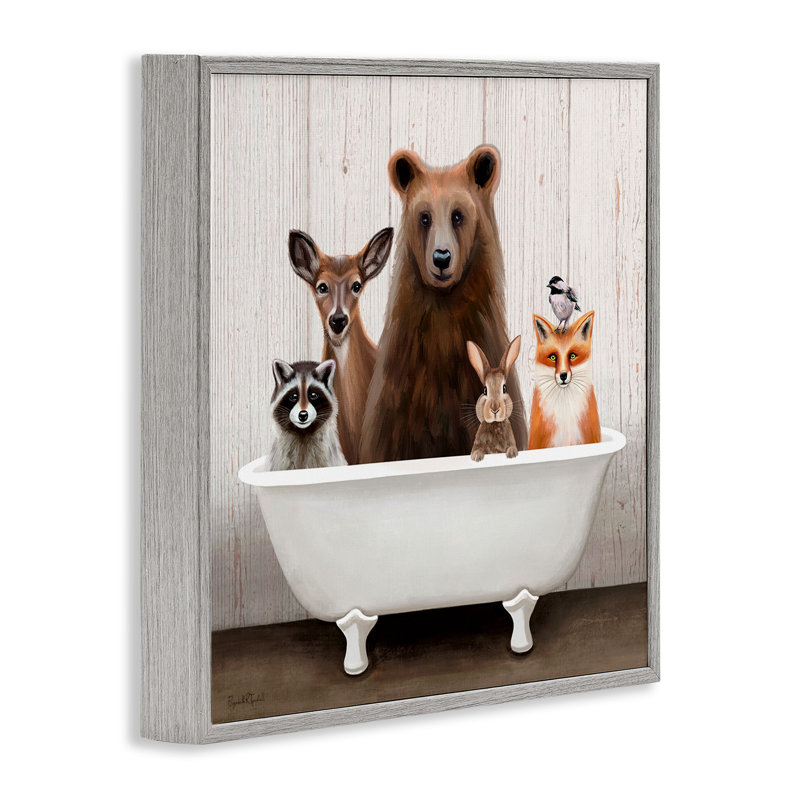 Art de giclée encadrée par Woodland Creatures par Elizabeth Tyndall, H 17 po x l 17 po x P 1,5 po