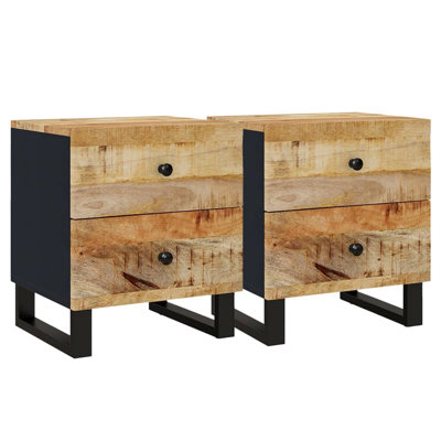 Luling 2 - Drawer Iron Nightstand by Loon Peak