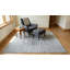 Tapis gris contemporain à motif géométrique gris en laine nouée à la main-124206507
