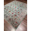 Tapis bleu sarcelle en laine et coton Original