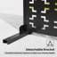 6 ft. H x 4 ft. W Metal Privacy Screen Wall Square-Black Pattern